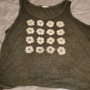 Maurices green daisy tank top.